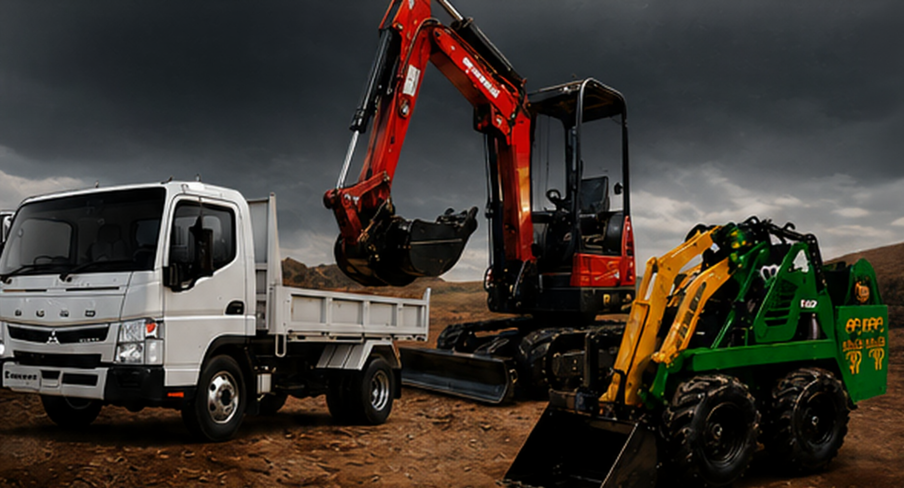 EDPH excavator, tipper and Kanga loader
